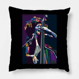 abstract popart Jazz spalding in WPAP Pillow