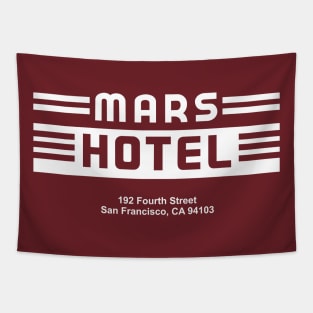 Mars Hotel (white) Tapestry