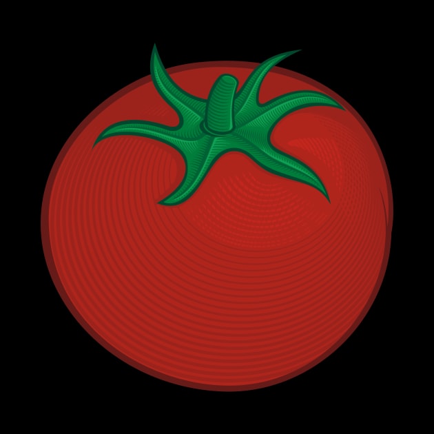 Woodcut Tomato by sifis