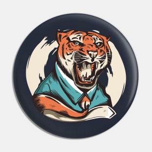 angry tiger Pin