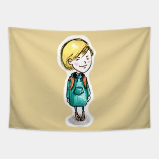 cute little girl smiling Tapestry