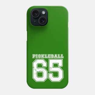 Retro PICKLEBALL 65 Collegiate Vintage Tee - White Letters Phone Case