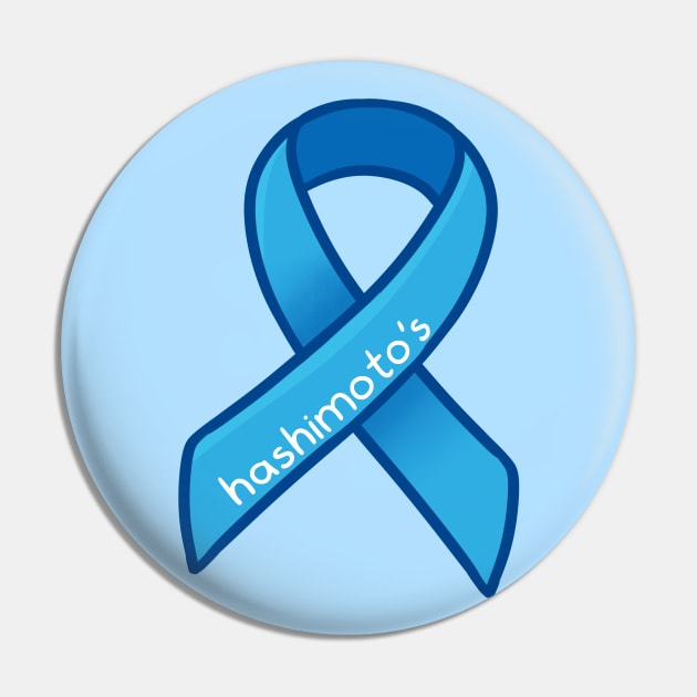 Hashimoto's Thyroiditis Awareness Ribbon Pin by leashonlife