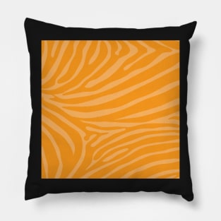 Two Tone Orange Zebra Print Pillow