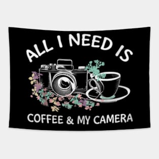 All I Needd Is Coffee And My Camera Tapestry