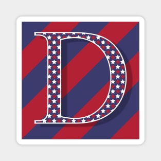 Old Glory Letter D Magnet