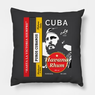 Cuba Castro Havana Habana Cigars Puros Travel Pillow