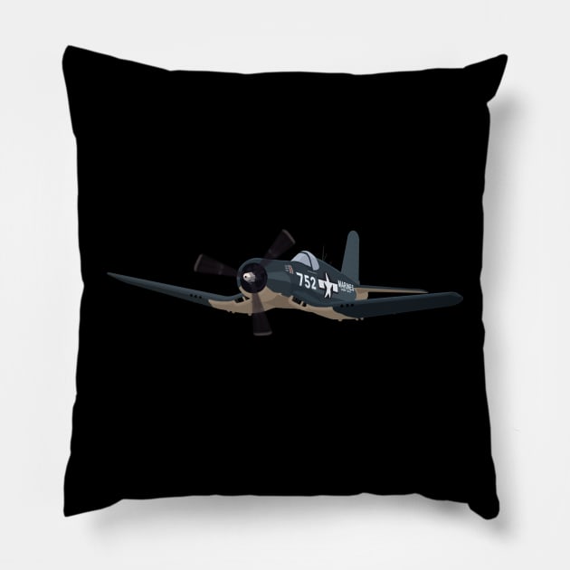 F4U Corsair Pillow by 752 Designs