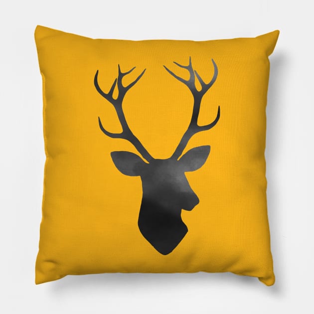 Deer watercolor Pillow by PallKris