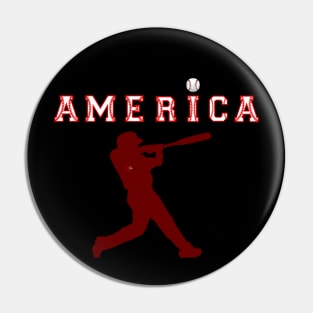 America Baseball lover Pin