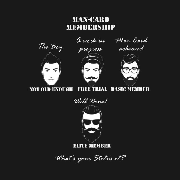 Man-Card Membership Status, Proof of Manhood by TeodoraSWorkshop