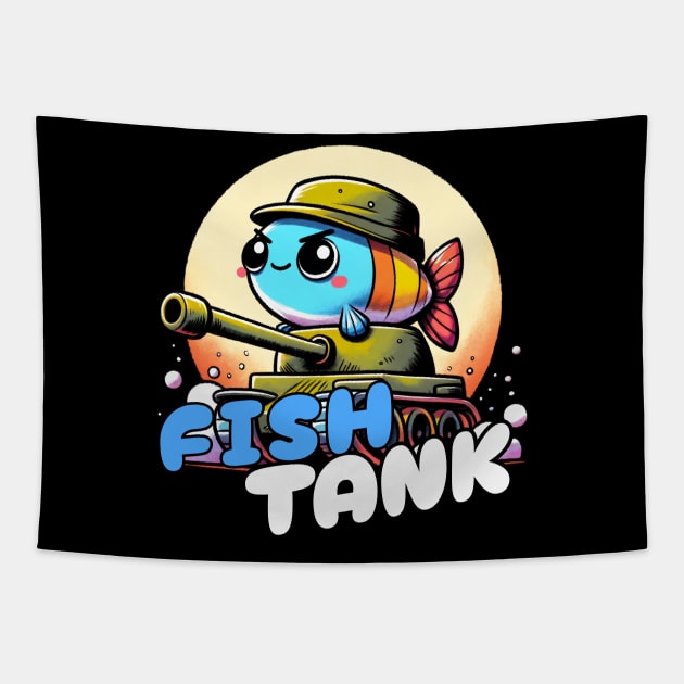 Fish Tank Aquarist Aquarium Design Tapestry by DoodleDashDesigns