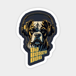 DJ Boxer Dog Magnet