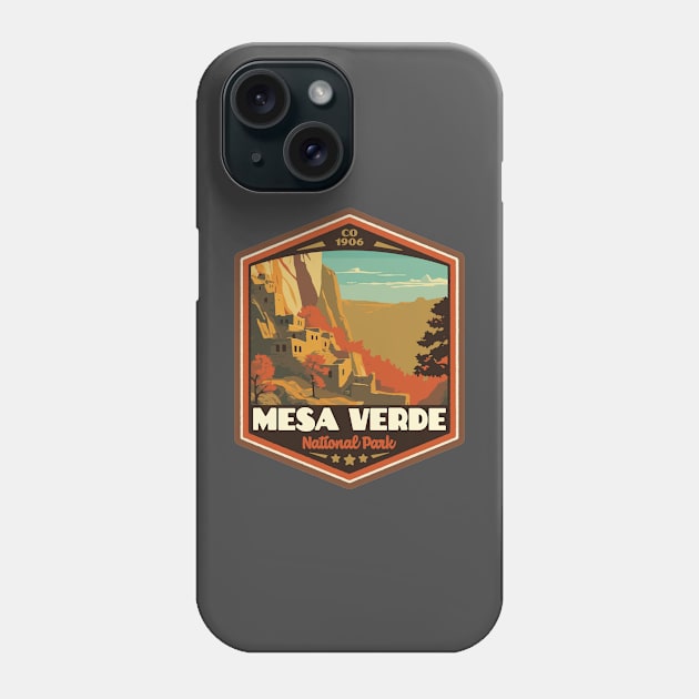 Mesa Verde National Park Vintage WPA Style National Parks Art Phone Case by GIANTSTEPDESIGN