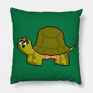 Turtle Time: Pixel Art Design for Fashionable Apparel Pillow