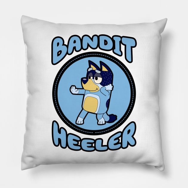 Bandit Heeler III Pillow by Gunung Sambojorka