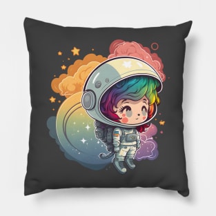 Space Explorer - Chibi Girl Pillow