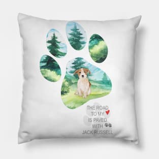 Pawprint Jack Russell Pillow