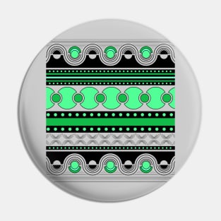 Bright ornament in green colors. Pin