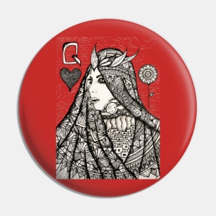 queen of hearts Pin