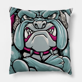 santa bulldog Pillow