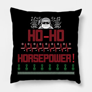 Ho Ho Horsepower Christmas Santa Piston Rod Funny Holiday Xmas Pillow