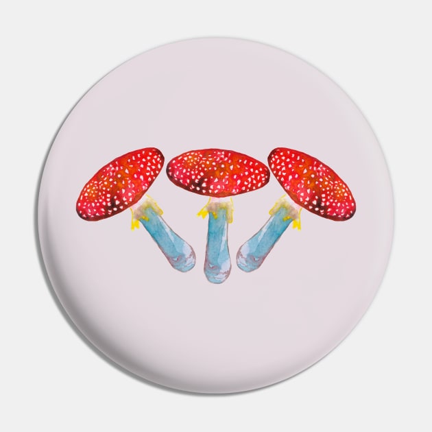 Fly agaric forest mushroom Pin by deadblackpony