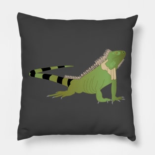 Reptile design, green iguana, wildlife gifts Pillow