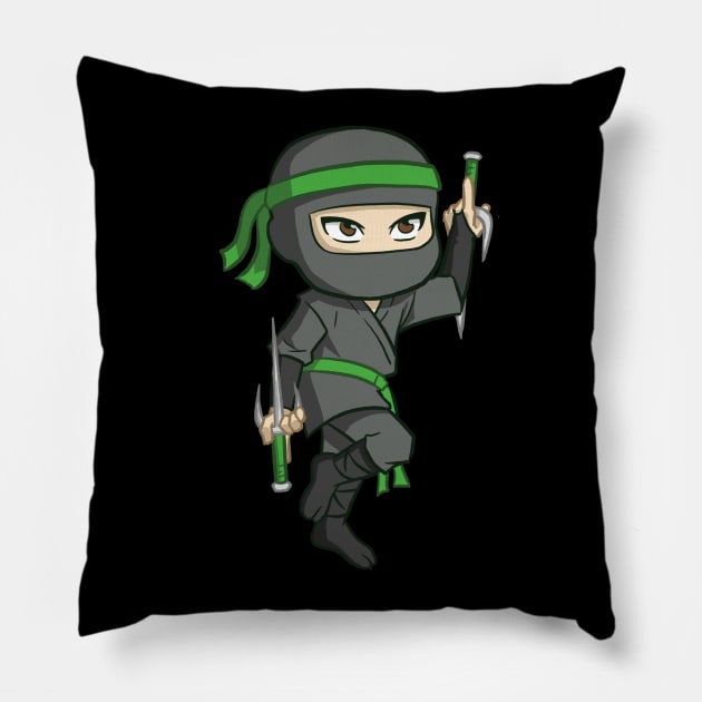 Ninja Sai Chibi Pillow by nokuthula