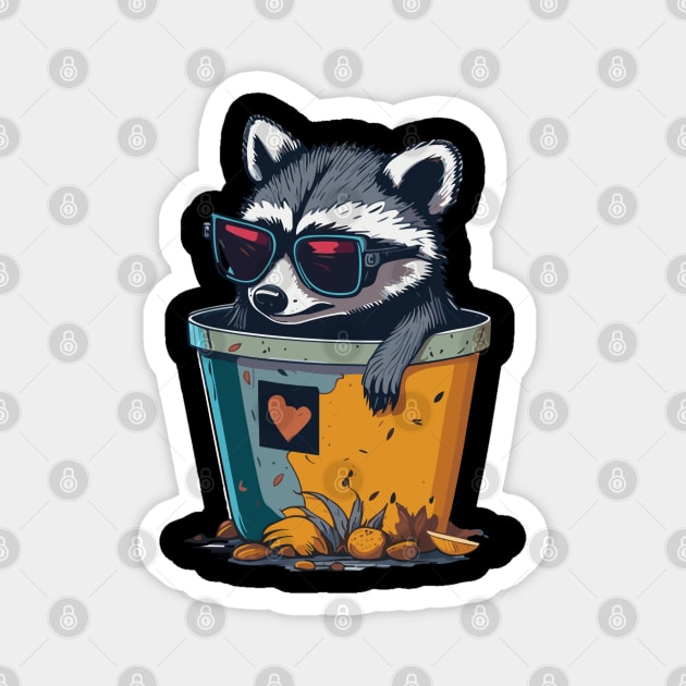 Racoon Magnet by DesignVerseAlchemy