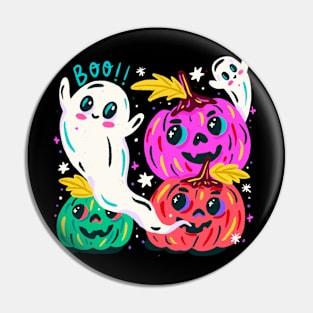 Pumpkins and Ghosts Pin