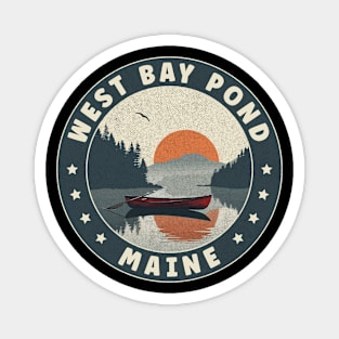 West Bay Pond Maine Sunset Magnet