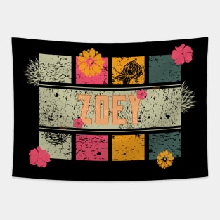 80s // Name // zoey // Retro Style Tapestry