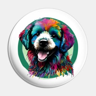 Colourful Bichon Frise Pin