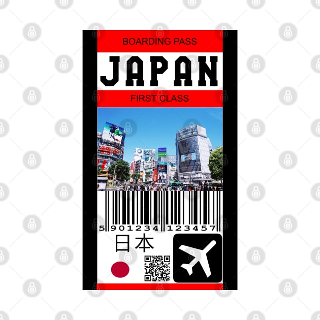 Japan fist class boarding pass by Travellers
