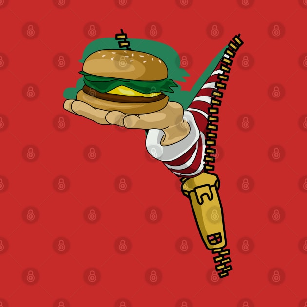 Zip Check: Elf's Christmas Burger Delight by Fun Funky Designs