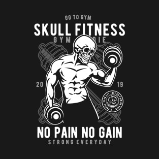 Skull Fitness, Vintage Retro Classic T-Shirt