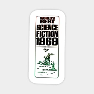Worlds Best Science Fiction 1969 - Vintage Retro Art Magnet
