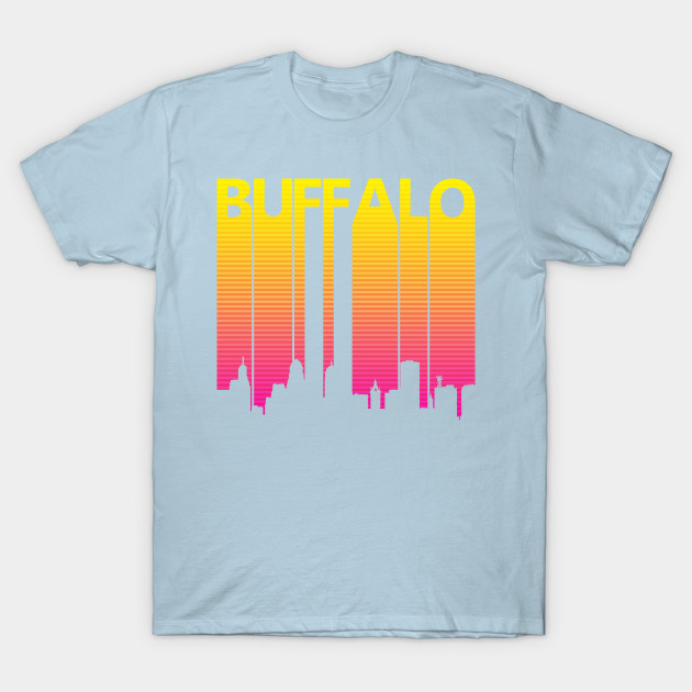 Discover Retro 1980s Buffalo City Skyline - Buffalo City - T-Shirt