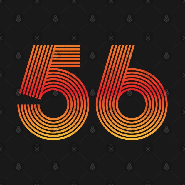 56 Retro Number Vintage Age by SpacePodTees