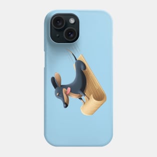 Sledding Dachshund Phone Case