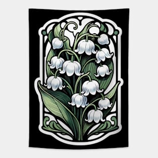 art nouveau sweet pea may Birth Month Flower Tapestry