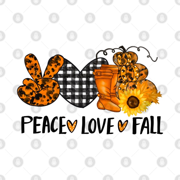 Halloween Sublimation Peace Love Fall ⭐⭐⭐⭐⭐ by TeeZona