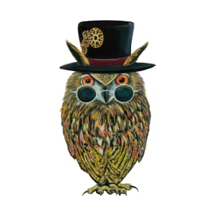 Professor Owl The Steampunk Scientist T-Shirt