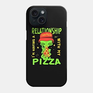 Aliens eat Pizza Phone Case