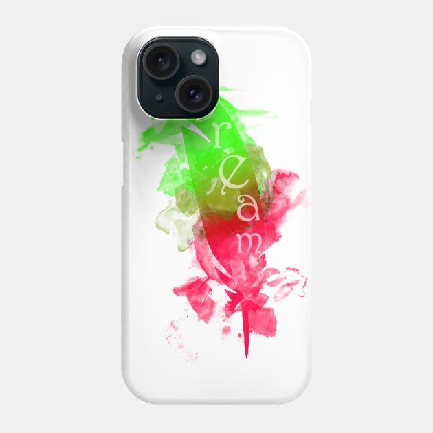 Dream (Green & Pink) Phone Case by Not Meow Designs 