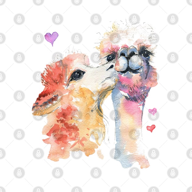 Alpaca Kiss by NikkiMokshaDesigns