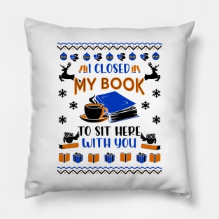 Bookish Christmas Sweater. Book Lover Christmas Gift. Pillow