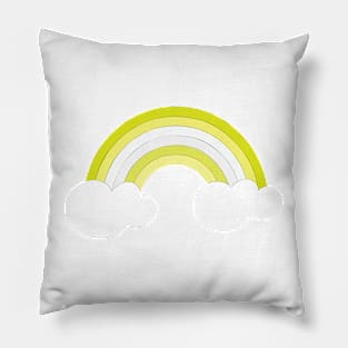 Chartreuse rainbow Pillow