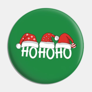 Ho Ho Ho Christmas Santa Hats Pin